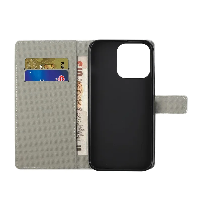 Full Body Protective Pattern Printing PU Leather Wallet Magnetic Closer Shockproof Stand Feature Flip Folio Cover Case for iPhone 13 6.1 inch - Green Owl