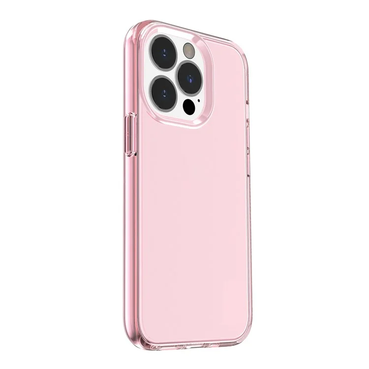 Anti-scratch Transparent PC+TPU Phone Back Case for iPhone 13 Pro 6.1 inch - Pink