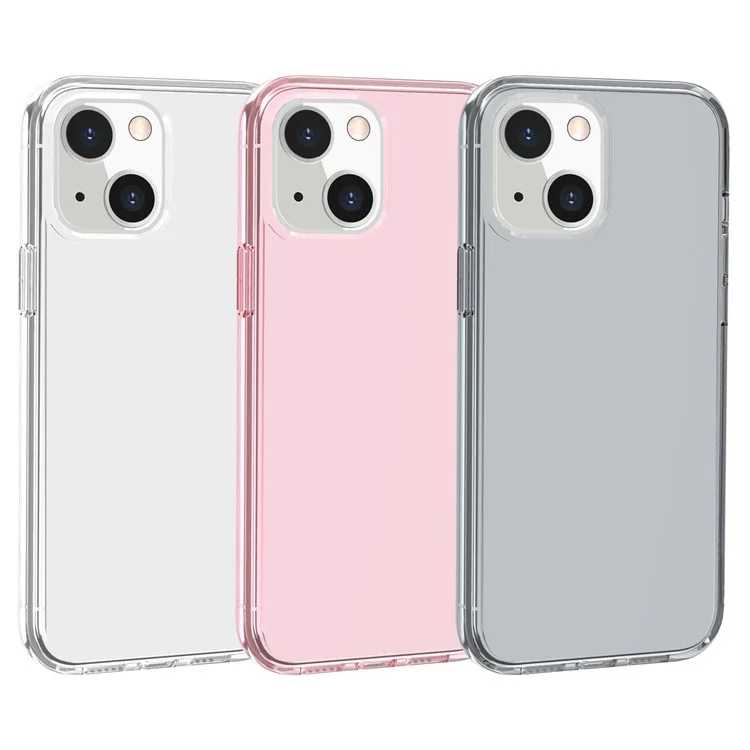 Transparent Scratch-proof PC+TPU Phone Back Case for iPhone 13 6.1 inch - Transparent