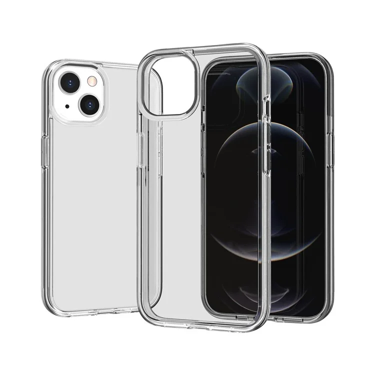 Transparenter Kratzfester PC + Tpu-telefon-back-koffer Für IPhone 13 6, 1 Zoll - Transparent