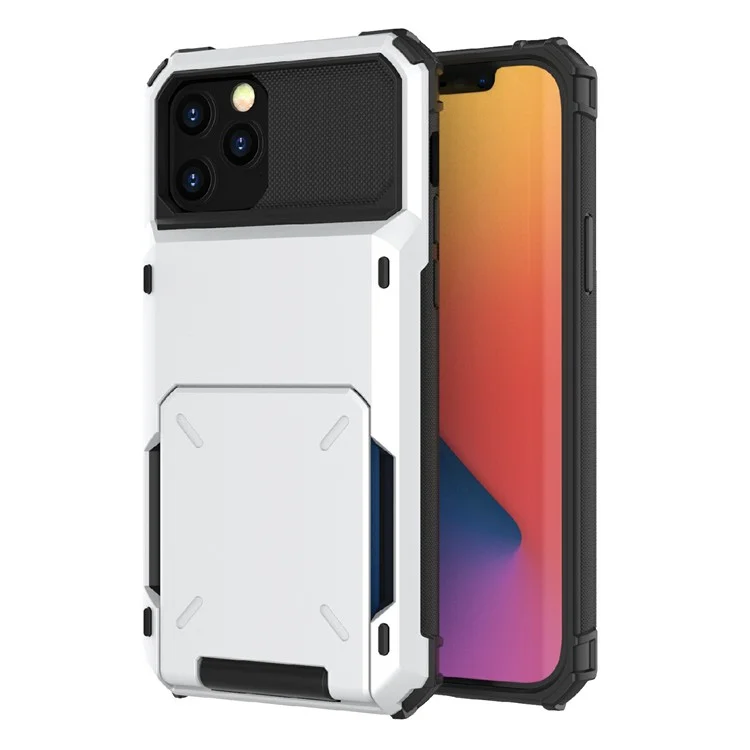Funda Híbrida de TPU+PC con Diseño Flip Resistente a Caídas para iPhone 13 de 6.1 Pulgadas - Blanco