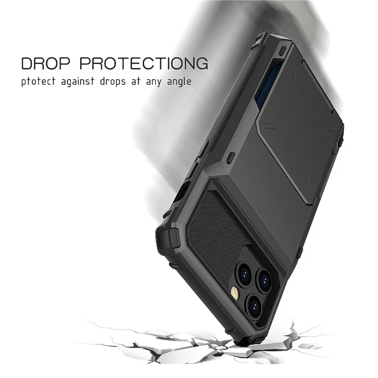 Funda Híbrida de TPU+PC con Diseño Flip Resistente a Caídas para iPhone 13 de 6.1 Pulgadas - Blanco