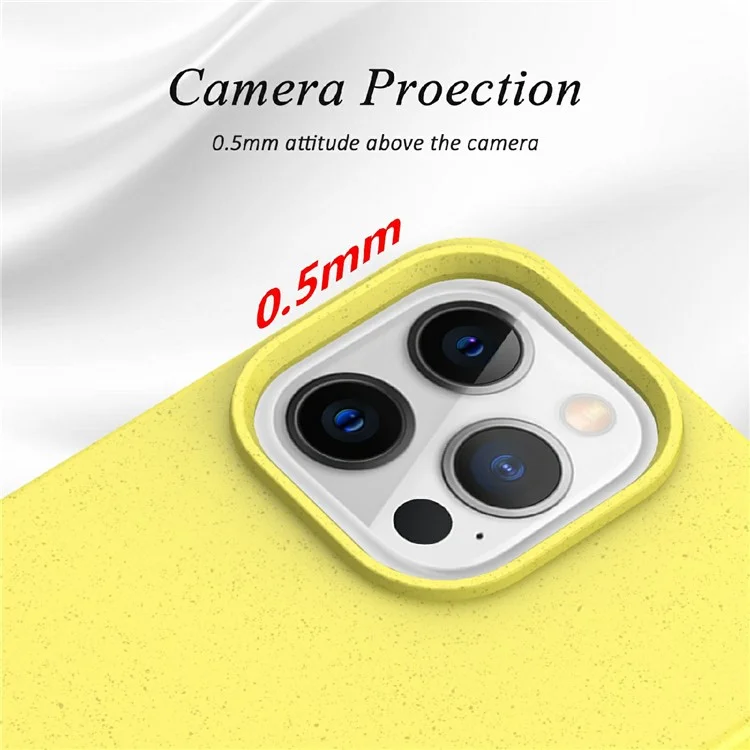For iPhone 13 Pro 6.1 inch Starry Sky Series Biodegradable Wheat Straw + TPU Phone Case Eco-Friendly Anti-Scratch Back Shell - Red