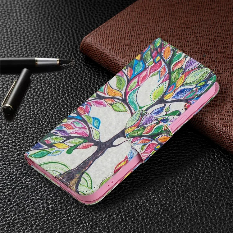 Stand Pattern Printing Premium PU Leather Wallet Phone Case Magnetic Flip Cover for iPhone 13 Pro Max 6.7 inch - Life Tree