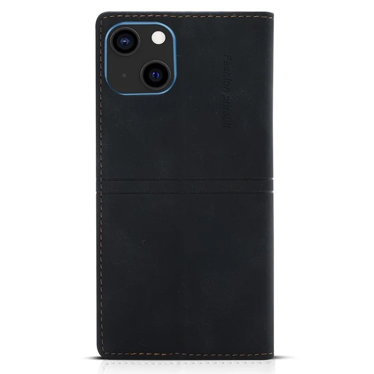 Fantasy Custodia in pelle resistente ai magneti con assorbimento e protezione antiurto per iPhone 13 mini 5.4 pollici - Nero