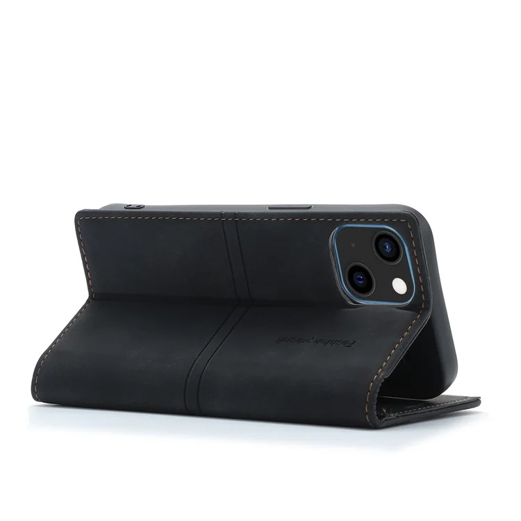 Fantasy Custodia in pelle resistente ai magneti con assorbimento e protezione antiurto per iPhone 13 mini 5.4 pollici - Nero