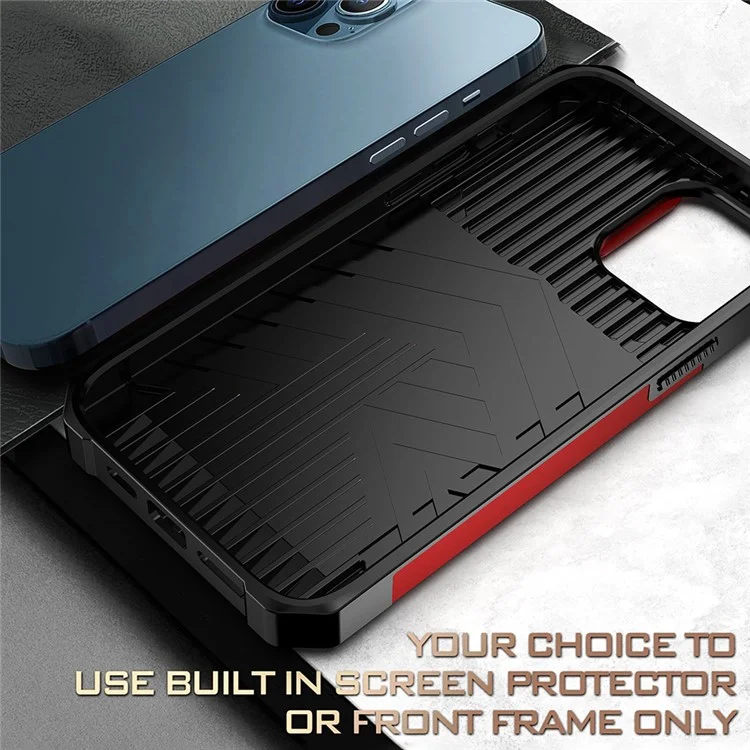 Чехол-слайдер для телефона Camera Slider Hybrid Phone Case Cover 360° Rotary Kickstand Shell with Card Holder для iPhone 12 Pro Max 6.7 дюйма - темно-синий