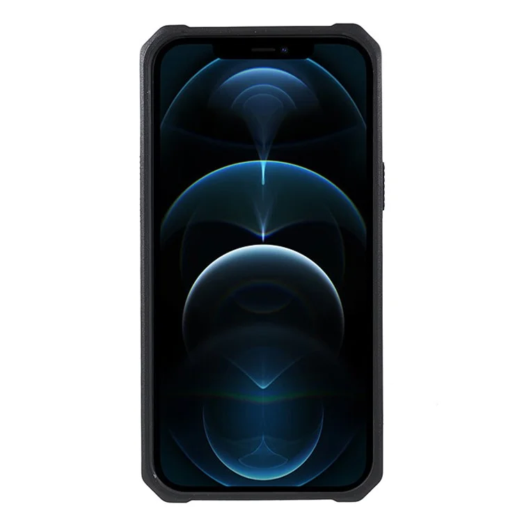 Camera Slider Drop-Resistant Hybrid Phone Case Cover Shell with Card Holder for iPhone 11 Pro 5.8 inch - Purple