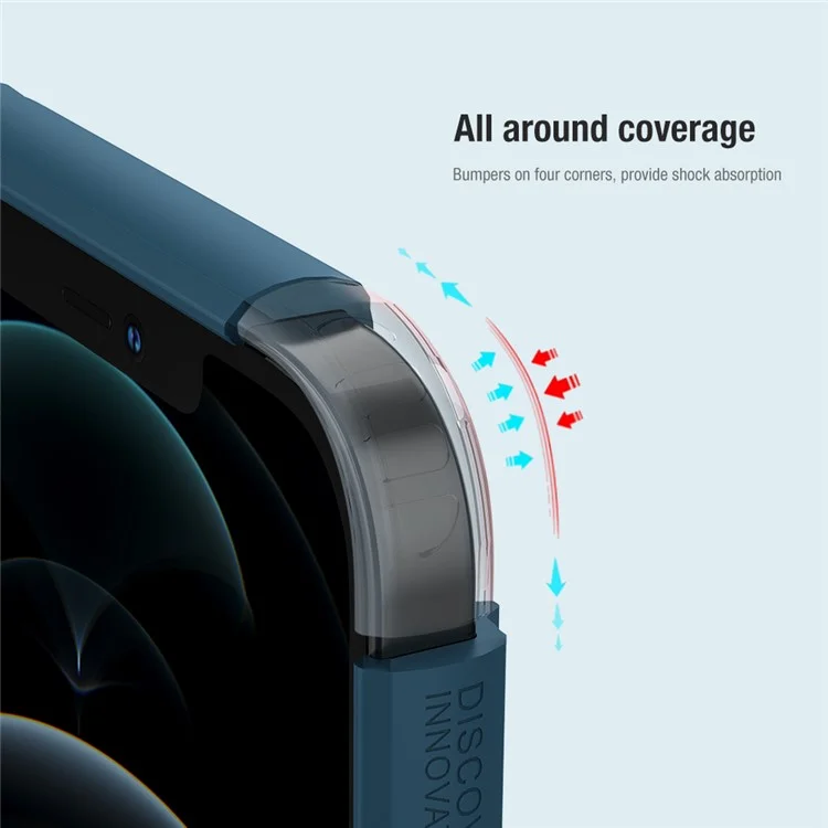 NILLKIN Frosted Shield Anti-Fingerprint Hard PC Back + Soft TPU Edge Hybrid Shockproof Cover für iPhone 13 Pro Max 6,7 Zoll - Schwarz