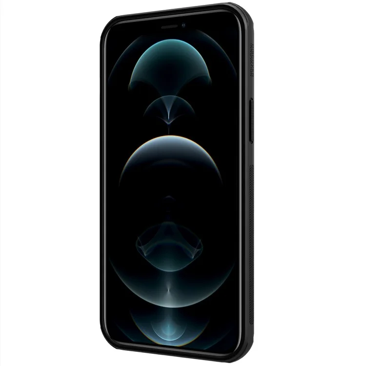 NILLKIN Frosted Shield Anti-Fingerprint Hard PC Back + Soft TPU Edge Hybrid Shockproof Cover für iPhone 13 Pro Max 6,7 Zoll - Schwarz