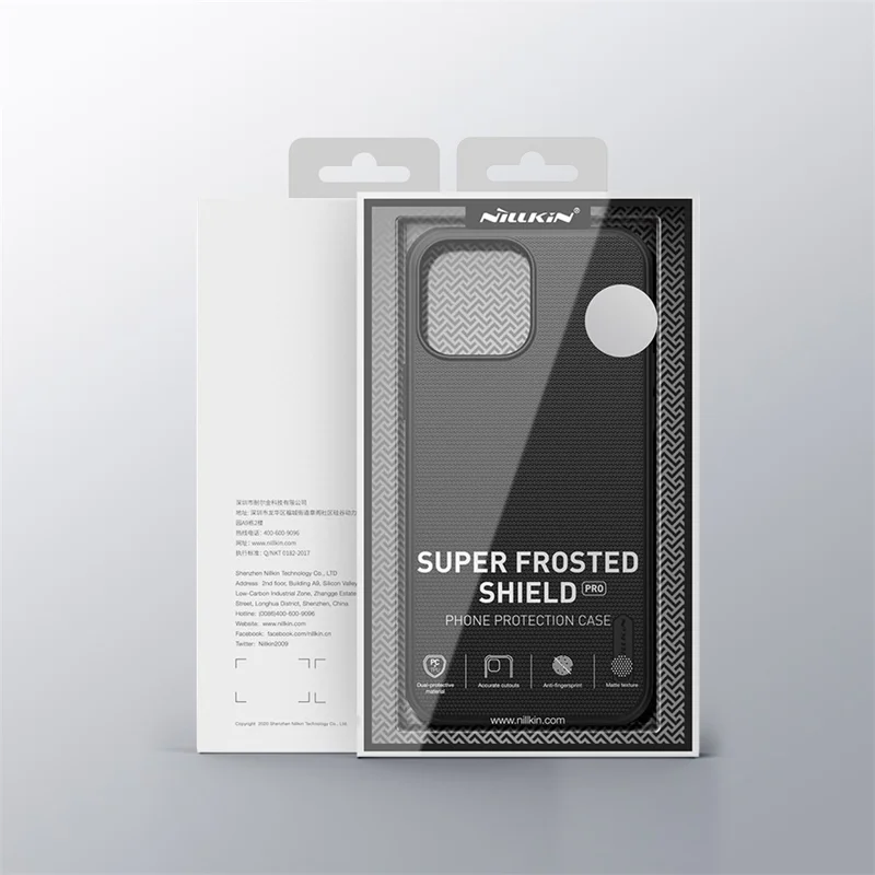 NILLKIN Frosted Shield Dual Layer High Impact Protective Hard Plastic + Soft TPU Tough Cover for iPhone 13 Pro 6.1 inch - Black