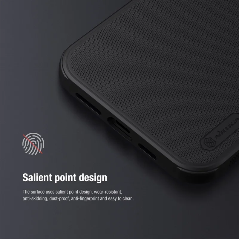 NILLKIN Frosted Shield Dual Layer High Impact Protective Hard Plastic + Soft TPU Tough Cover for iPhone 13 Pro 6.1 inch - Black