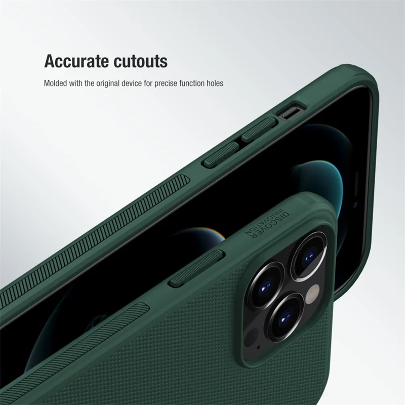 NILLKIN Frosted Shield Dual Layer High Impact Protective Hard Plastic + Soft TPU Tough Cover for iPhone 13 Pro 6.1 inch - Black