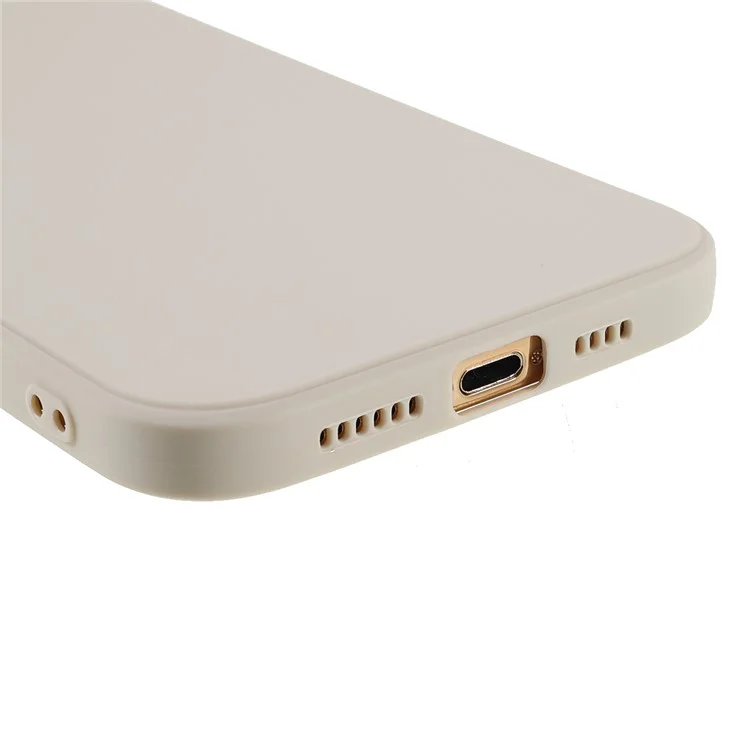 Soft TPU Drop-Resistant Well-Protection Phone Case Cover for iPhone 12 Pro 6.1 inch - Warm White
