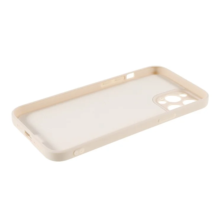 Soft TPU Drop-Resistant Well-Protection Phone Case Cover for iPhone 12 Pro 6.1 inch - Warm White