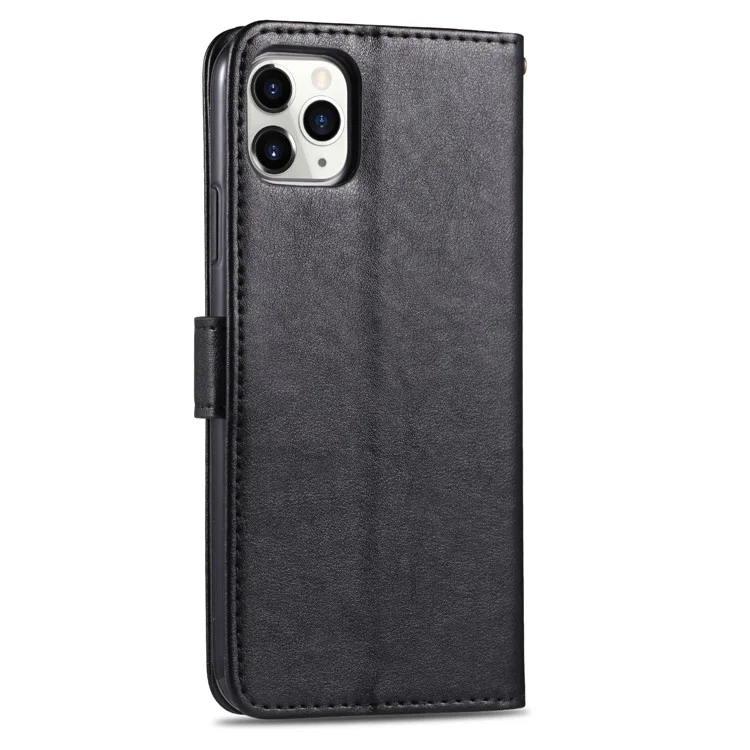 Azns PU Leather Drop Drop With Willet Supper Design Fase de Teléfonos Móviles Para Iphone 13 Pro Max 6.7 Pulgadas - Negro