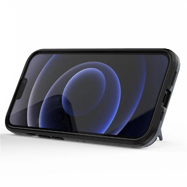 Schocksicher 2 in 1 Hybrid Hard PC Flexible TPU -schutzhülle Mit Kickstand Für Iphone 13 Pro 6,1 Zoll - Blau