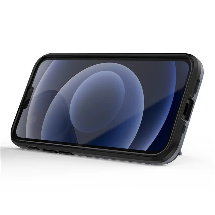 Drop Protection 2 in 1 Kickstand Hybrid Hard PC Soft TPU Shockproof Protective Case for iPhone 13 mini 5.4 inch - Blue