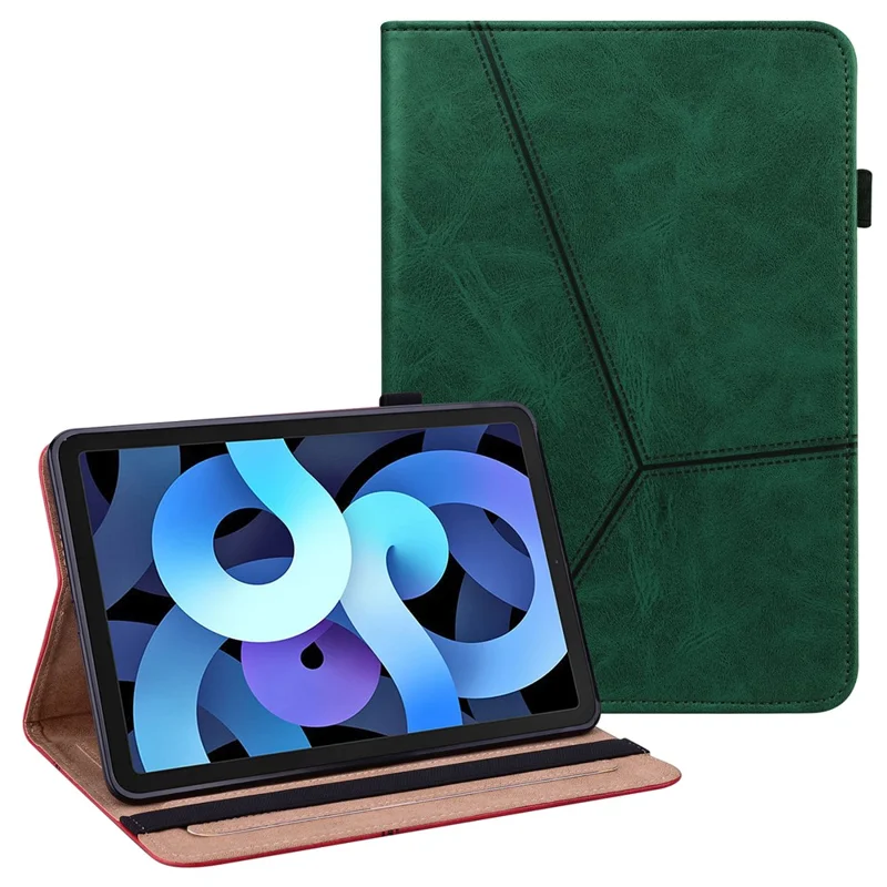 Leather Auto Wake / Sleep Tablet Stand Cover with Card Holder for iPad Air 11 (2025) / (2024) / Air (2022) / (2020) - Green