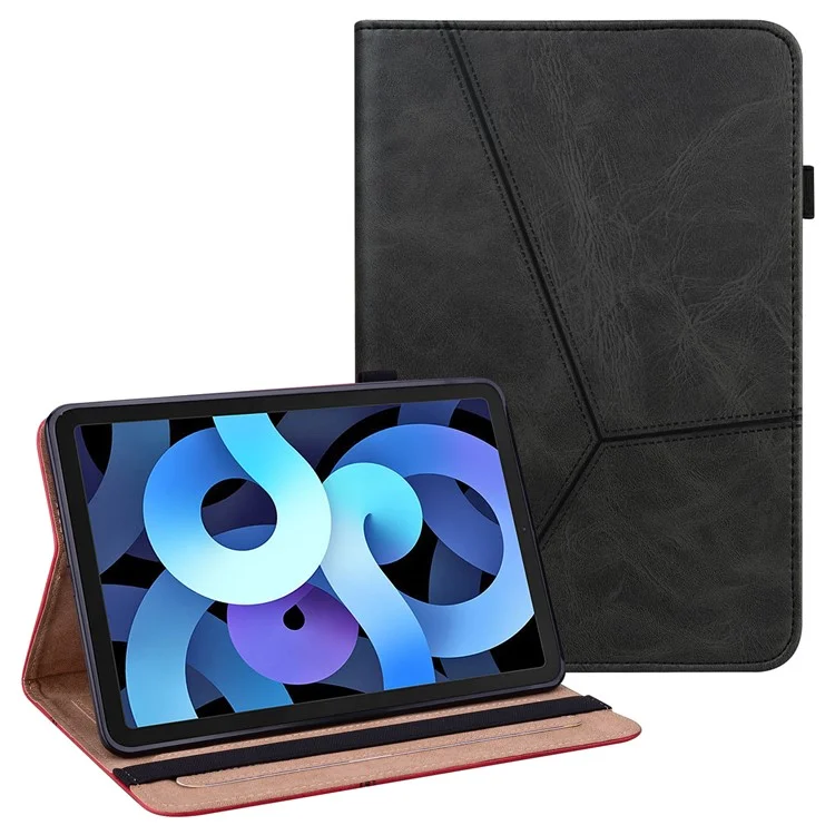 Coperchio di Supporto Per Asciugatura Automatica in Pelle/sonno Con Supporto Per Carta Per Ipad Air (2020)/Air (2022) - Nero