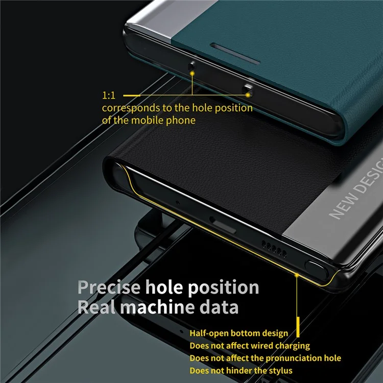 Full Coverage Strong Magnet Leather with PC Inner Folio Flip Plated Stand Case for iPhone 13 Pro Max 6.7 inch - Baby Blue