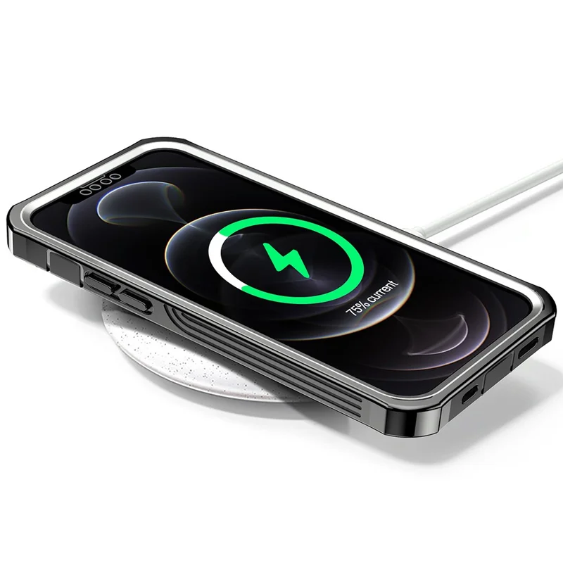 Full-Body Protection Shockproof Rugged PC Protective Phone Case Built-in PET Screen Protector for iPhone 13 Pro 6.1 inch