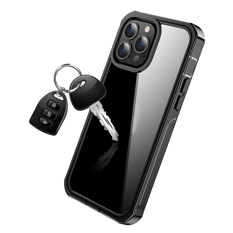 Para iPhone 13 Pro Max 6,7 polegadas PET Screen Protector Shock Absorption Phone Case Full-Body Protection Hard PC Back Cover