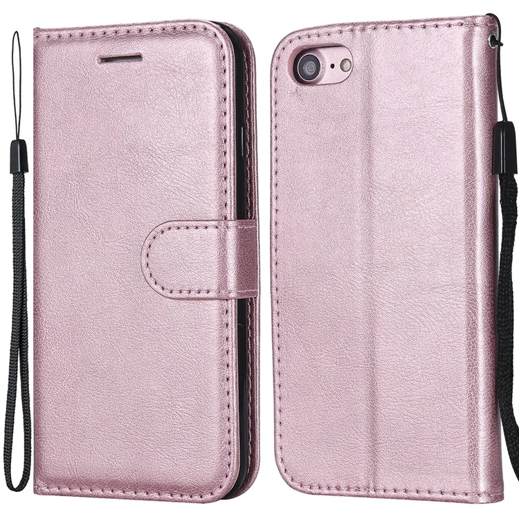 Série KT Leather-2 Anti-chute Magnétique Détachable Conception 2-en-1 Porte-cartes en Cuir Housse pour iPhone 7 4,7 pouces/8 4,7 pouces/SE (2020)/SE (2022) - Or Rose