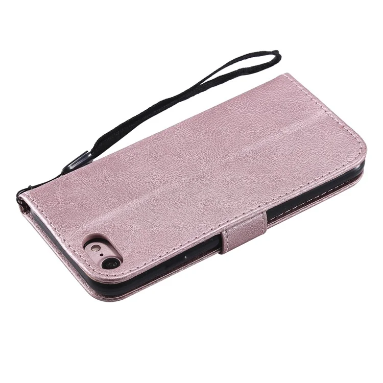 Série KT Leather-2 Anti-chute Magnétique Détachable Conception 2-en-1 Porte-cartes en Cuir Housse pour iPhone 7 4,7 pouces/8 4,7 pouces/SE (2020)/SE (2022) - Or Rose