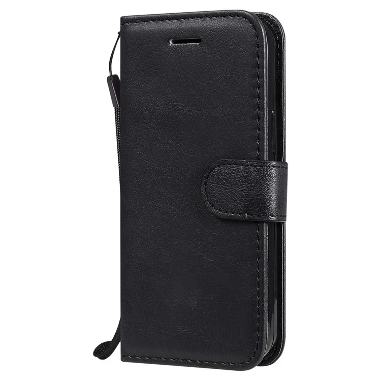 Capa de Proteção Carteira de Couro Sintético e PU com Stand para iPhone 13 mini 5.4 polegadas - Preto