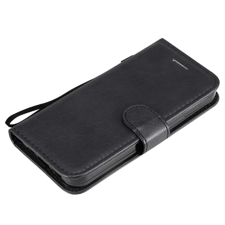Capa de Proteção Carteira de Couro Sintético e PU com Stand para iPhone 13 mini 5.4 polegadas - Preto