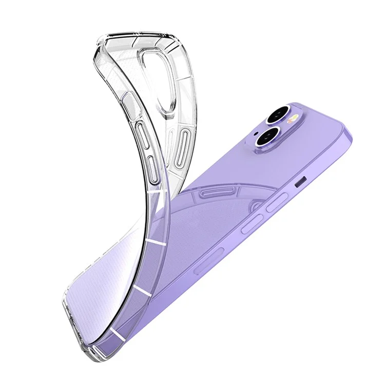Transparent Soft TPU Telepu Case de Amortiguadores Protector de Cubierta Posterior Para Iphone 13 6.1 Pulgadas