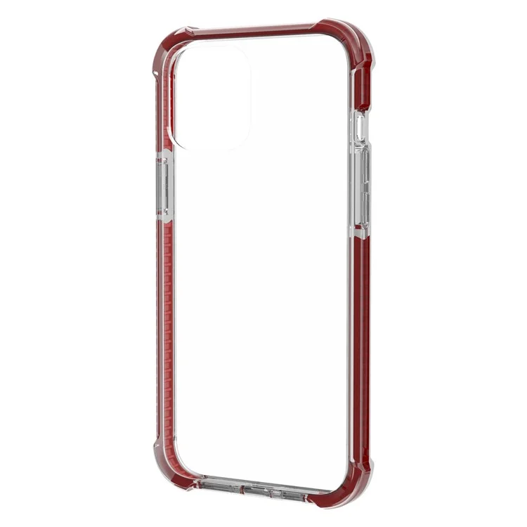 Transparent Acryl Verdickte Vier Ecken Klären Stoßfestes Telefonkasten Für Apple IPhone 13 Pro 6,1 Zoll - Grau / Orange