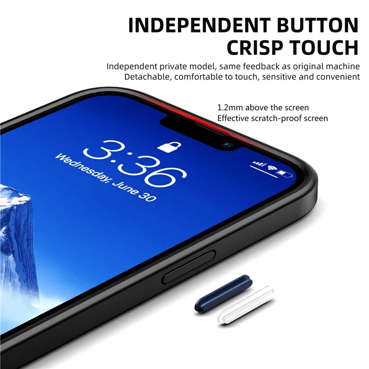 IPAKY Specter Series Hard Plastic Back + Soft TPU Frame Thin Hybrid Protective Cover for iPhone 13 Pro Max 6.7 inch - Blue