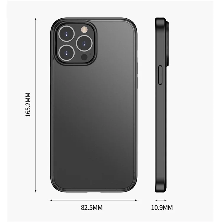 IPAKY Specter Series Hard Plastic Back + Soft TPU Frame Thin Hybrid Protective Cover for iPhone 13 Pro Max 6.7 inch - Blue