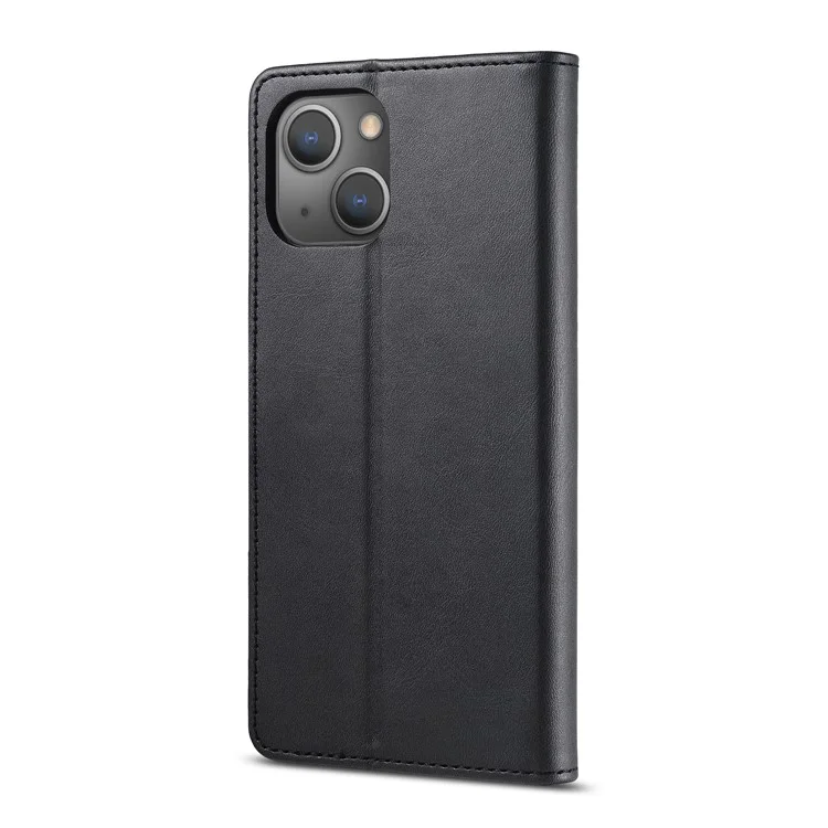 LC.IMEEKE Drop-proof Full Protection PU Leather Wallet Stand Phone Case Cover per Samsung Galaxy A12 - Nero
