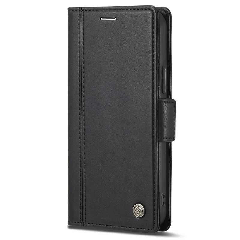 LC.IMEEKE Shockproof Full Protection PU Leather Card Slots Wallet Phone Shell with Stand for iPhone 13 Pro 6.7 inch - Black