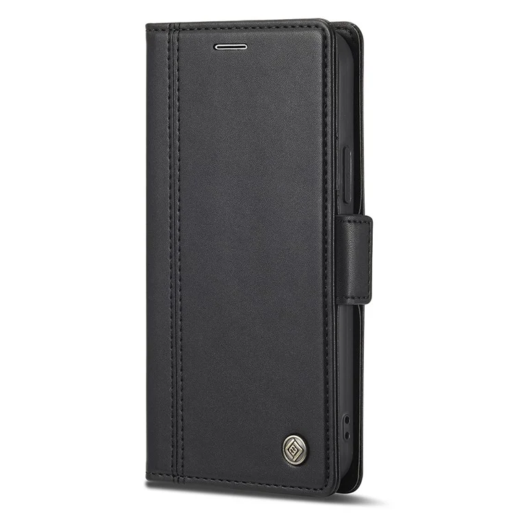 Lc. Imeeke Magnetic Double Clasps Shock -resyper Swellet Stand pu Кожаный Телефон Для Iphone 13 6,1 Дюйма - Черный