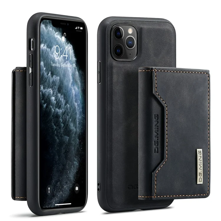 DG.MING M2 Series Anti-Fall Magnetic Wallet All-Inclusive Hybrid Case for iPhone 11 Pro 5.8 inch - Black