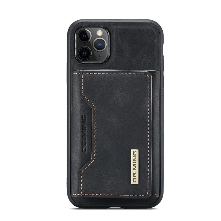 DG.MING M2 Series Anti-Fall Magnetic Wallet All-Inclusive Hybrid Case for iPhone 11 Pro 5.8 inch - Black