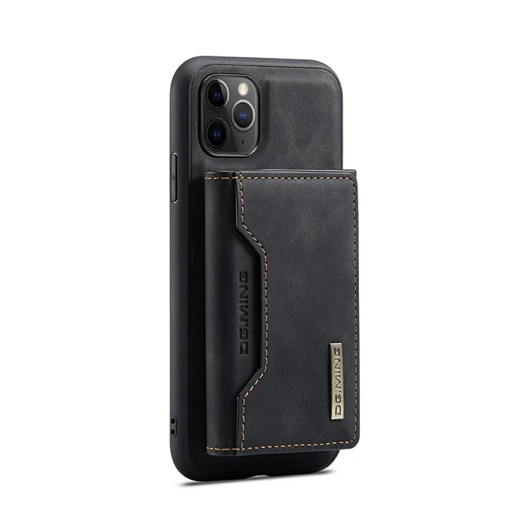 DG.MING M2 Series Anti-Fall Magnetic Wallet All-Inclusive Hybrid Case for iPhone 11 Pro 5.8 inch - Black