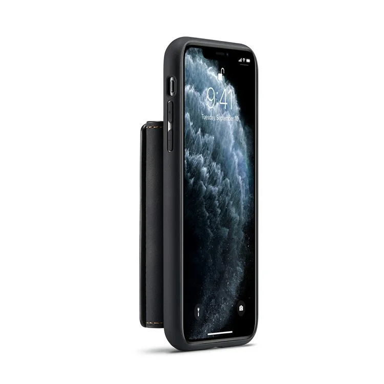 DG.MING M2 Series Anti-Fall Magnetic Wallet All-Inclusive Hybrid Case for iPhone 11 Pro 5.8 inch - Black
