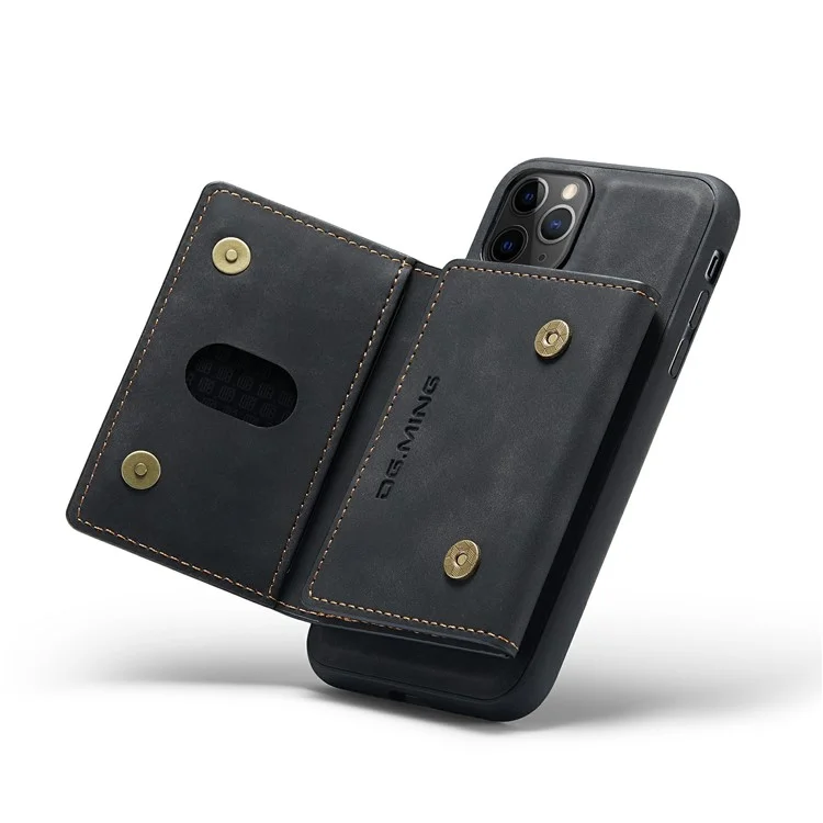 DG.MING M2 Series Anti-Fall Magnetic Wallet All-Inclusive Hybrid Case for iPhone 11 Pro 5.8 inch - Black