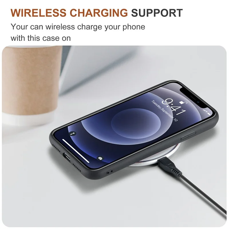 DG.MING M2 Series Detachable Wallet 2-in-1 Wireless Charging Hybrid Phone Cover Shell with Horizontal-Viewing Kickstand for iPhone 11 6.1 inch - Coffee