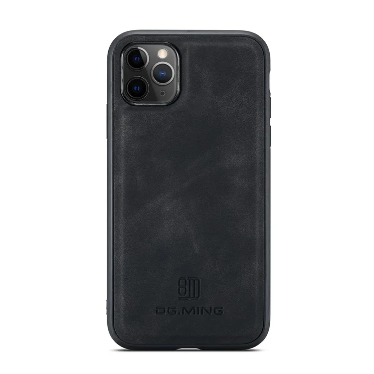 Dg. Ming M1 Series Magnético Billetera Desmontable 2-IN-1 + Cubierta De Cubierta Híbrida Con Soporte Para IPhone 11 Pro Max 6.5 Pulgadas - Negro