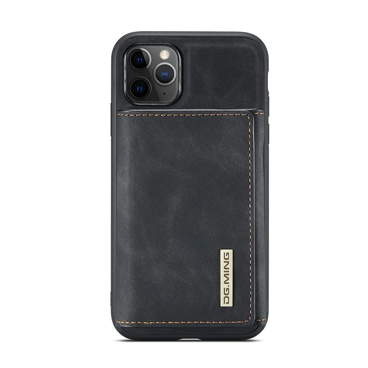 Dg. Ming M1 Series Magnético Billetera Desmontable 2-IN-1 + Cubierta De Cubierta Híbrida Con Soporte Para IPhone 11 Pro Max 6.5 Pulgadas - Negro