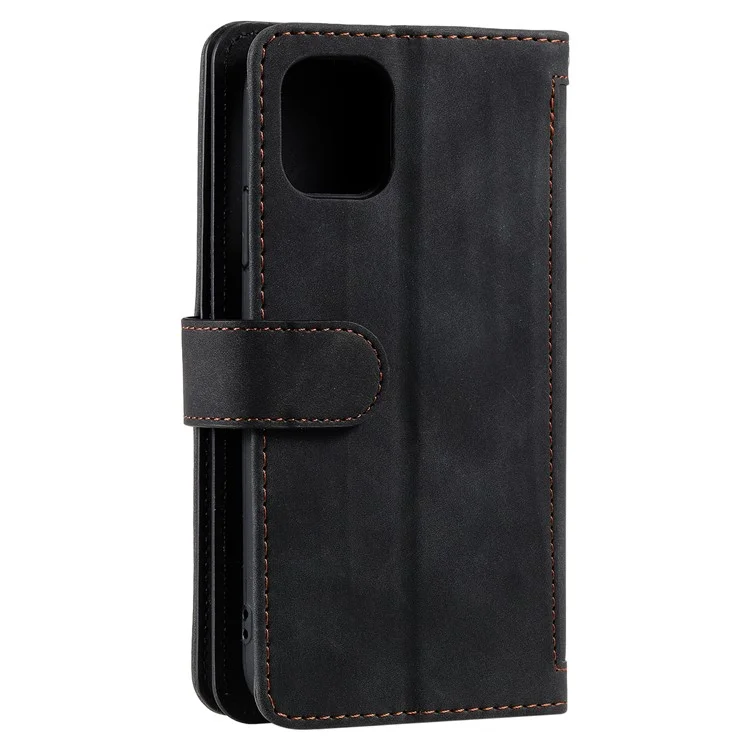 9 Card Slots Wallet Design Full Protection Phone Stand Case Cover for iPhone 13 Pro Max 6.7 inch - Black