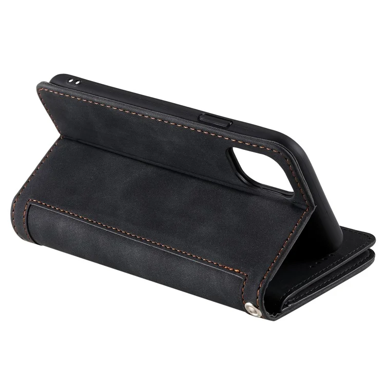 9 Card Slots Wallet Design Full Protection Phone Stand Case Cover for iPhone 13 Pro Max 6.7 inch - Black