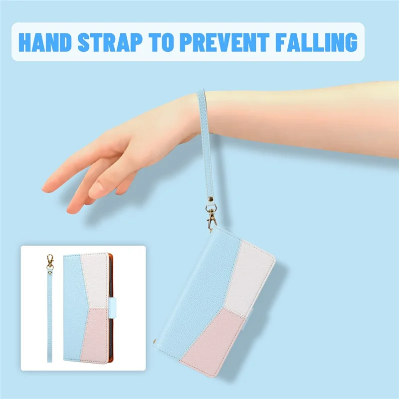 Litchi Texture Wallet Design Assorted Color Style Leather Wallet Case for iPhone 12 6.1 inch/12 Pro 6.1 inch - Blue