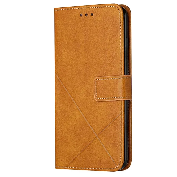 Full Body Protection Solid Color Wrist Strap Wallet PU Leather Phone Cover with Stand for Apple iPhone 13 mini 5.4 inch - Brown